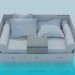 3d model Sofá cama - vista previa 3d model Sofá cama - vista previa