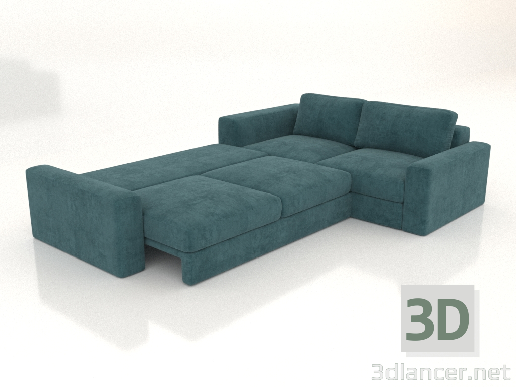 3D Modell Ecksofa PALERMO (aufgeklappt, Polstervariante 2) - Vorschau