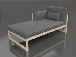 Modulares Sofa, Abschnitt 2 links, hohe Rückenlehne (Gold)