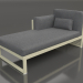 3D Modell Modulares Sofa, Abschnitt 2 links, hohe Rückenlehne (Gold) - Vorschau