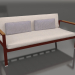 3D Modell 2-Sitzer-Sofa (Weinrot) - Vorschau