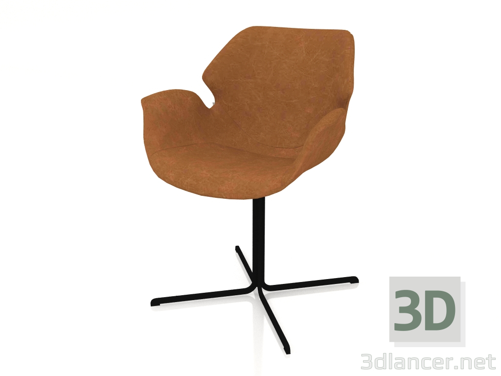 modello 3D Poltrona Nikki All (Marrone) - anteprima