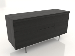 Commode 2 MÉTAL 1500x500x800 (noir RAL 9005)