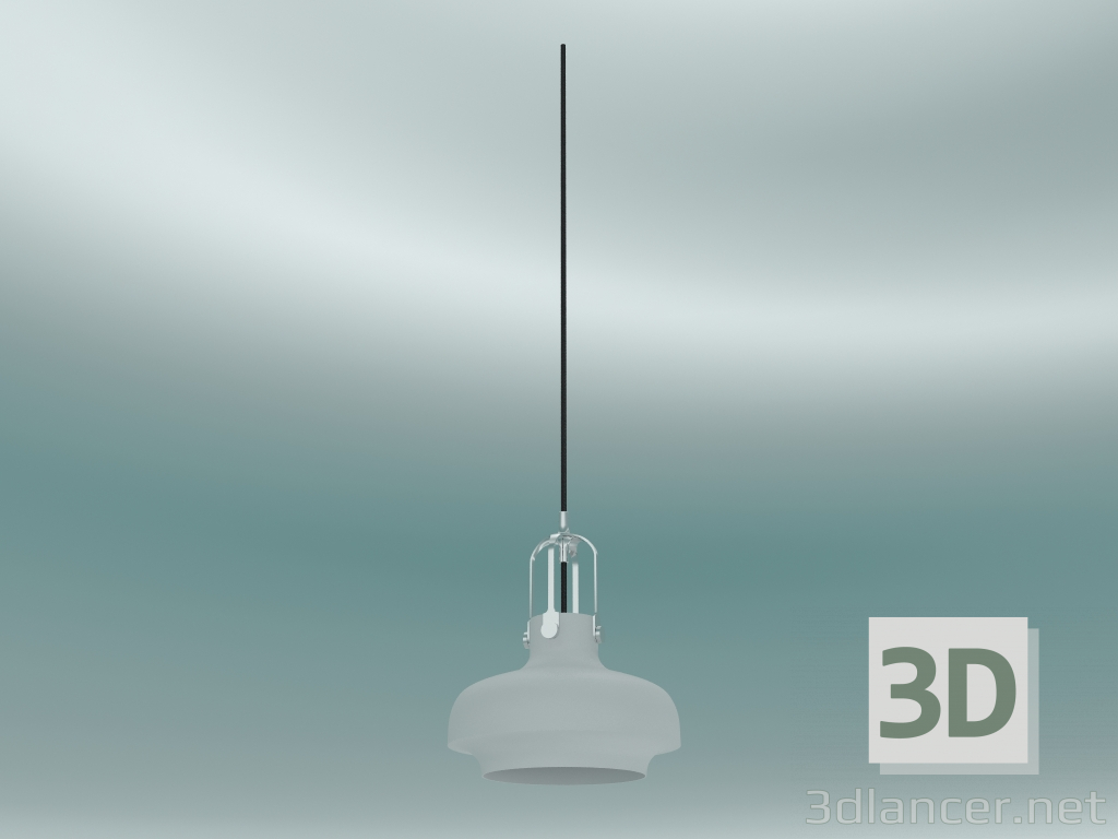 modello 3D Lampada a sospensione Copenhagen (SC6, Ø20cm H 25cm, bianco opaco) - anteprima