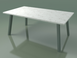 Mesa de jantar ao ar livre InOut (134, ALLU-SA, mármore branco de Carrara)