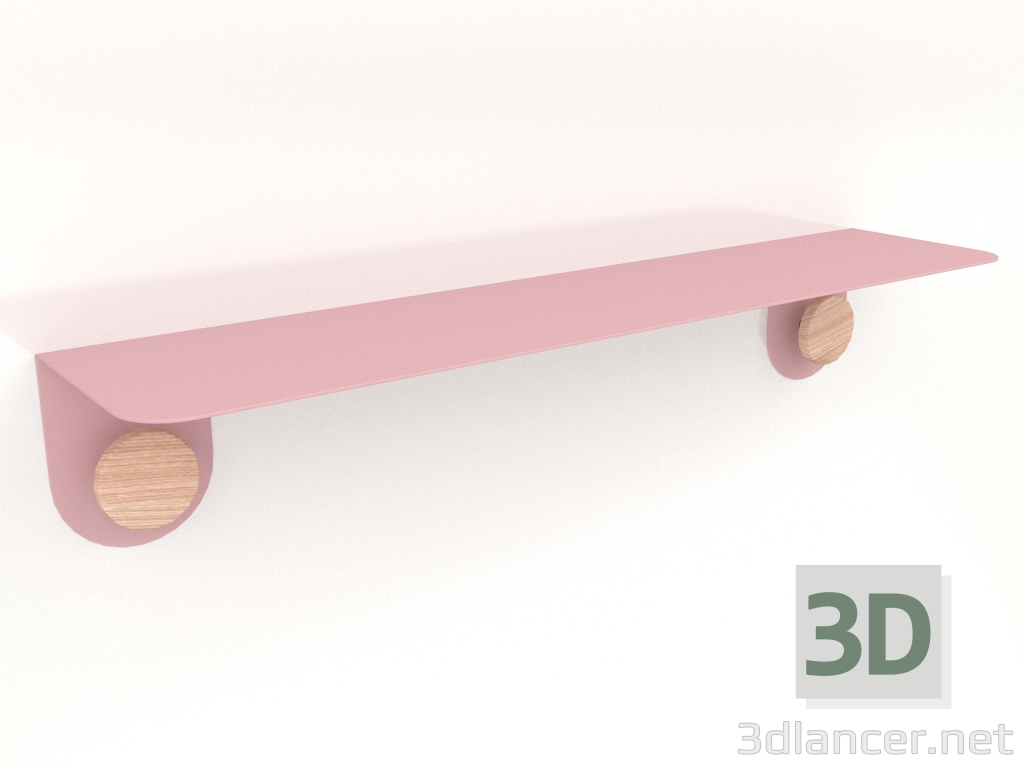 3d model Estante de pared Hook 70 (Rosa claro) - vista previa