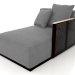 3d model Sofa module section 2 right (Black) - preview