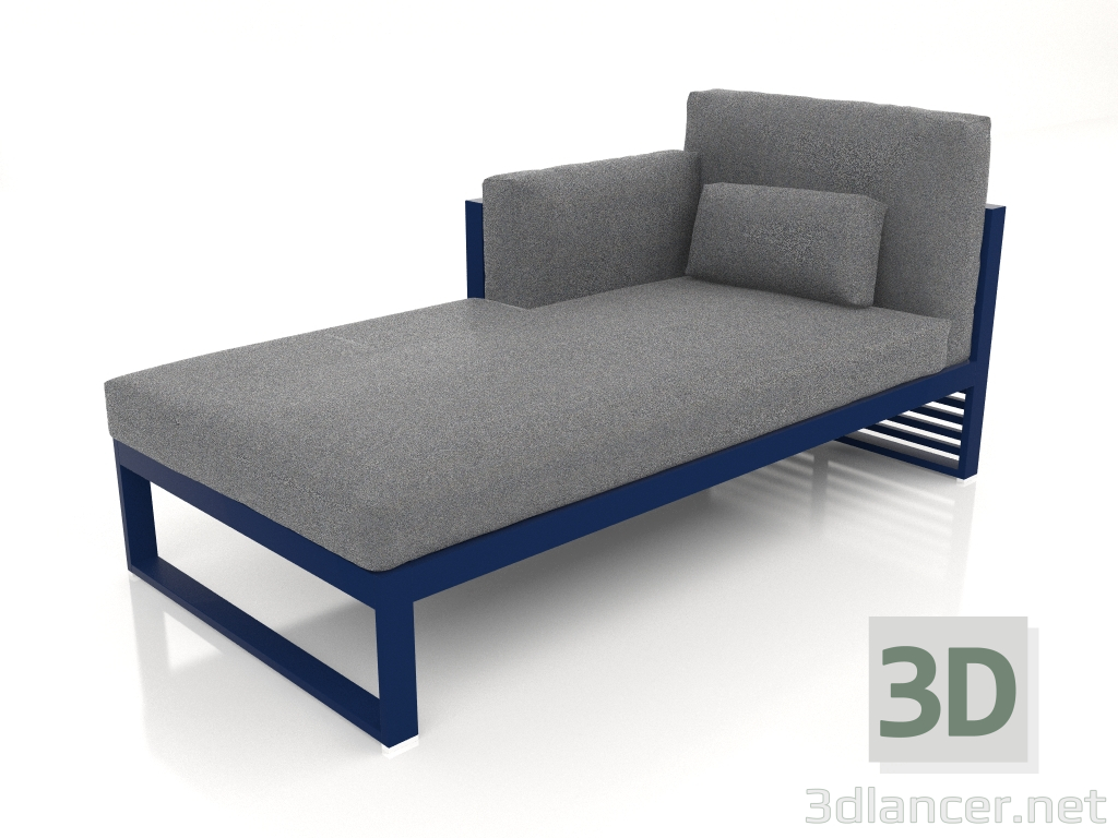 3D Modell Modulsofa, Teil 2 links, hohe Rückenlehne (Nachtblau) - Vorschau