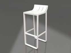 Tabouret à dossier bas (Blanc)