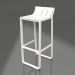 3d model Taburete con respaldo bajo (Blanco) - vista previa