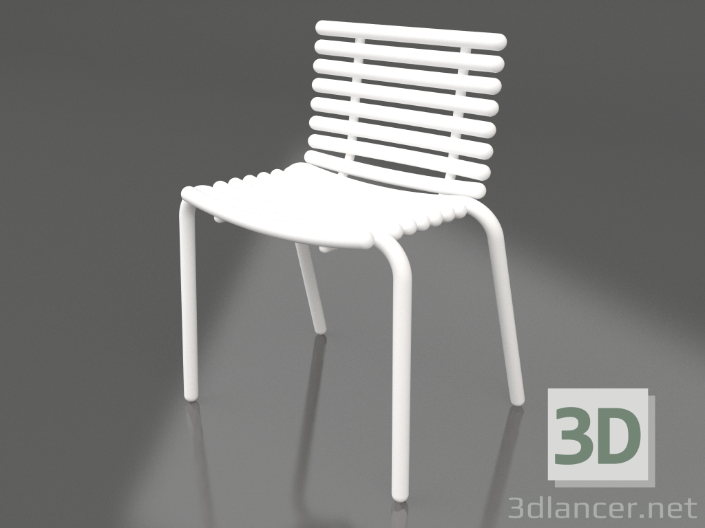 modello 3D Sedia da pranzo (Bianco) - anteprima