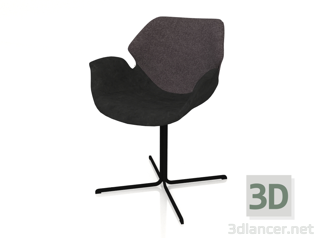 3d model Sillón Nikki Fab (Negro) - vista previa