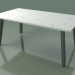 3d model Outdoor dining table InOut (134, Gray Lacquered Aluminum, White Carrara Marble) - preview