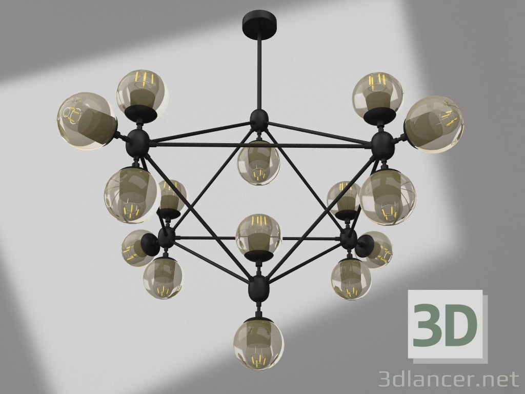 Modelo 3d Lustre Modi preto (07535-15.19) - preview