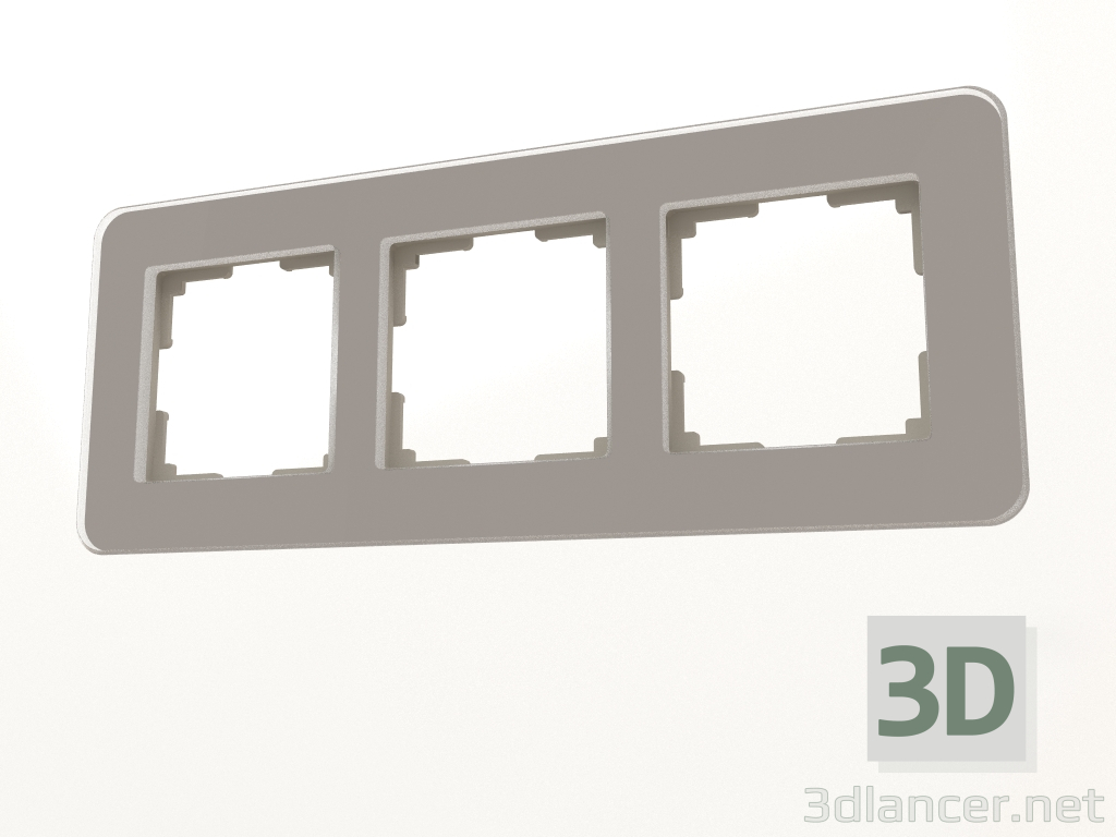 modèle 3D Cadre en verre pour 3 poteaux Elite (fumé) - preview