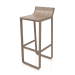 3d model Taburete con respaldo bajo (Bronce) - vista previa