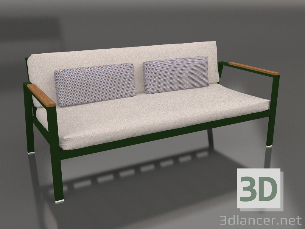 3D Modell 2-Sitzer-Sofa (Flaschengrün) - Vorschau