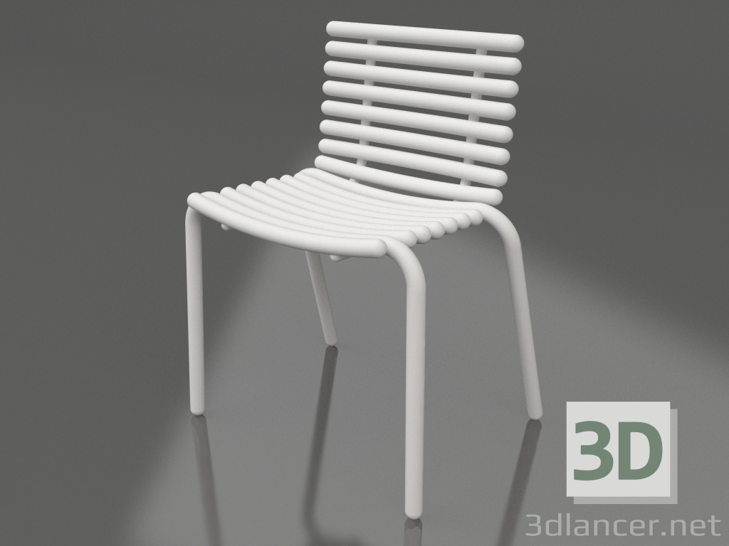 modello 3D Sedia da pranzo (Grigio) - anteprima