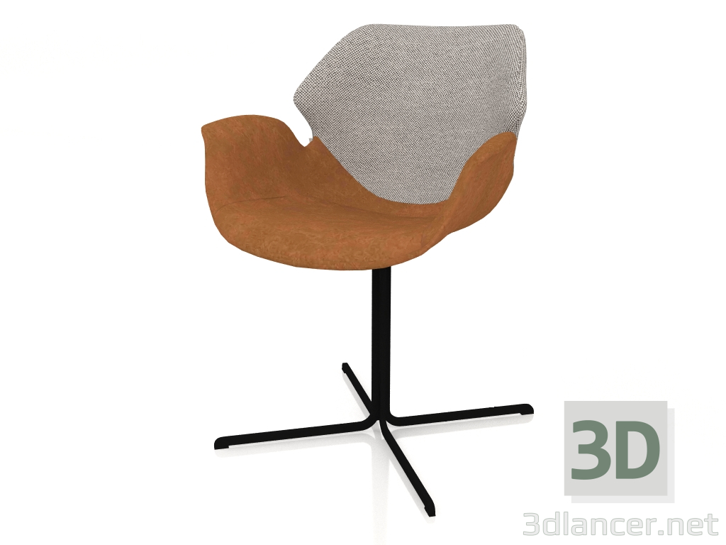 modèle 3D Fauteuil Nikki Fab (marron) - preview