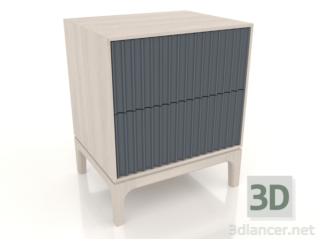 3D Modell Nachttisch FARGO 2 Schubladen mit gefrästen Fronten (Schiefer, gebleichte Eiche, Option 2) - Vorschau 3D Modell Nachttisch FARGO 2 Schubladen mit gefrästen Fronten (Schiefer, gebleichte Eiche, Option 2) - Vorschau