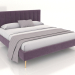 3D modeli Deangelo Başlıklı Kraliçe Çift Kişilik Yatak - önizleme