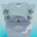 3d model Washbasin with mirror - preview