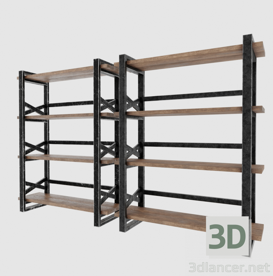 modèle 3D de Étagères style LOFT acheter - rendu