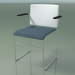 3d model Stackable chair with armrests 6604 (seat upholstery, polypropylene White, CRO) - preview