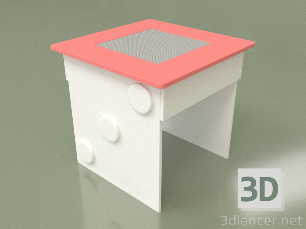 3d model Play table with playground (Coral) - preview