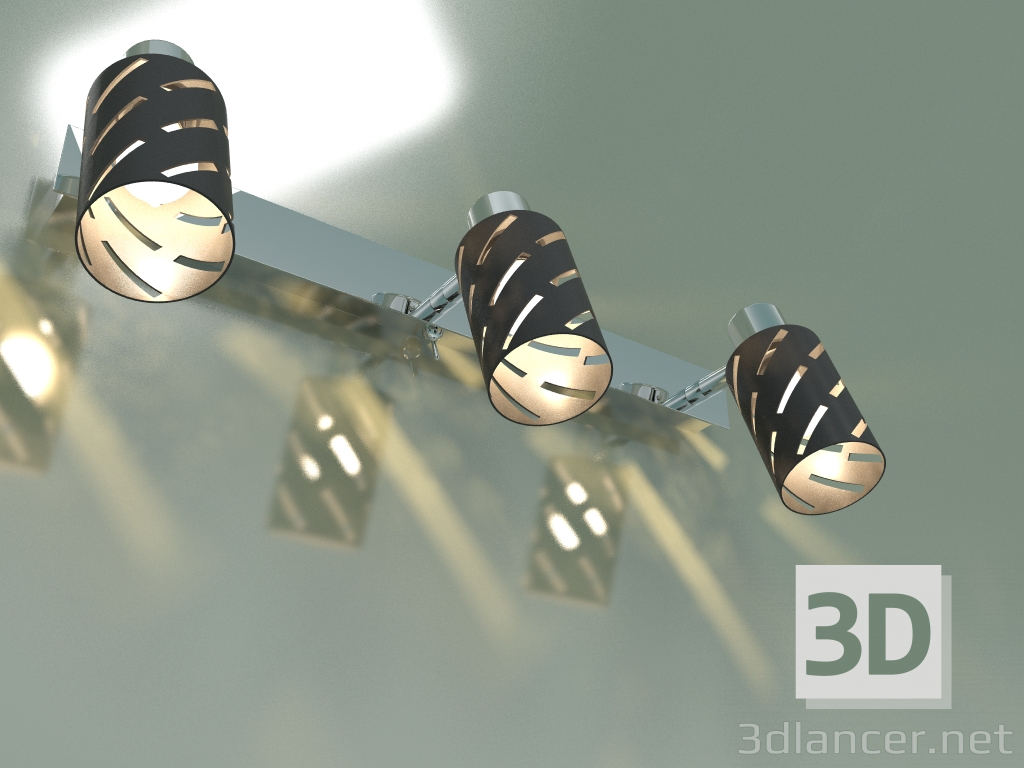 3D modeli Spot Fente 20090-3 (Siyah-Krom) - önizleme