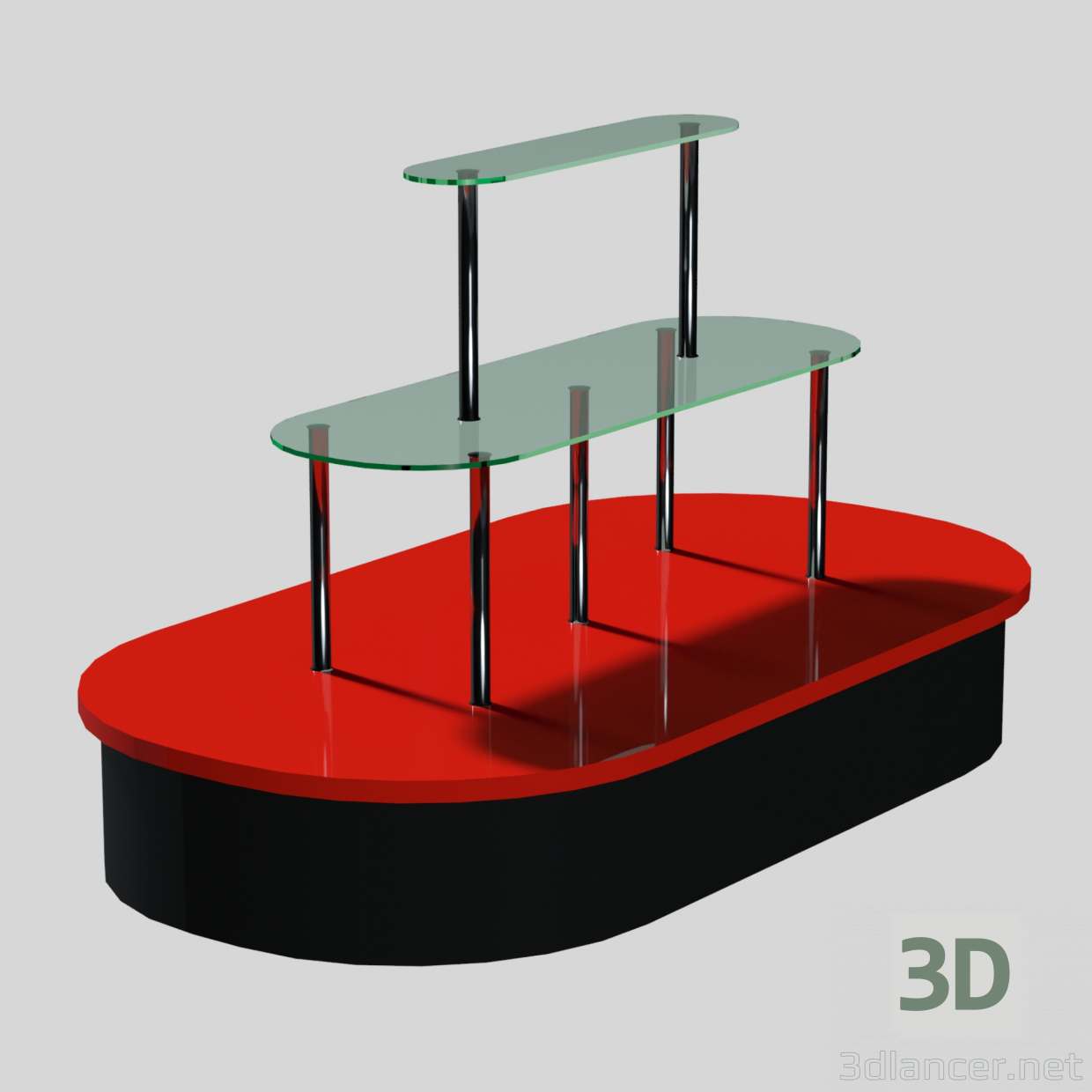 modello 3D di Piramide per negozio, L2200 mm - PRM.09.COL comprare - rendering