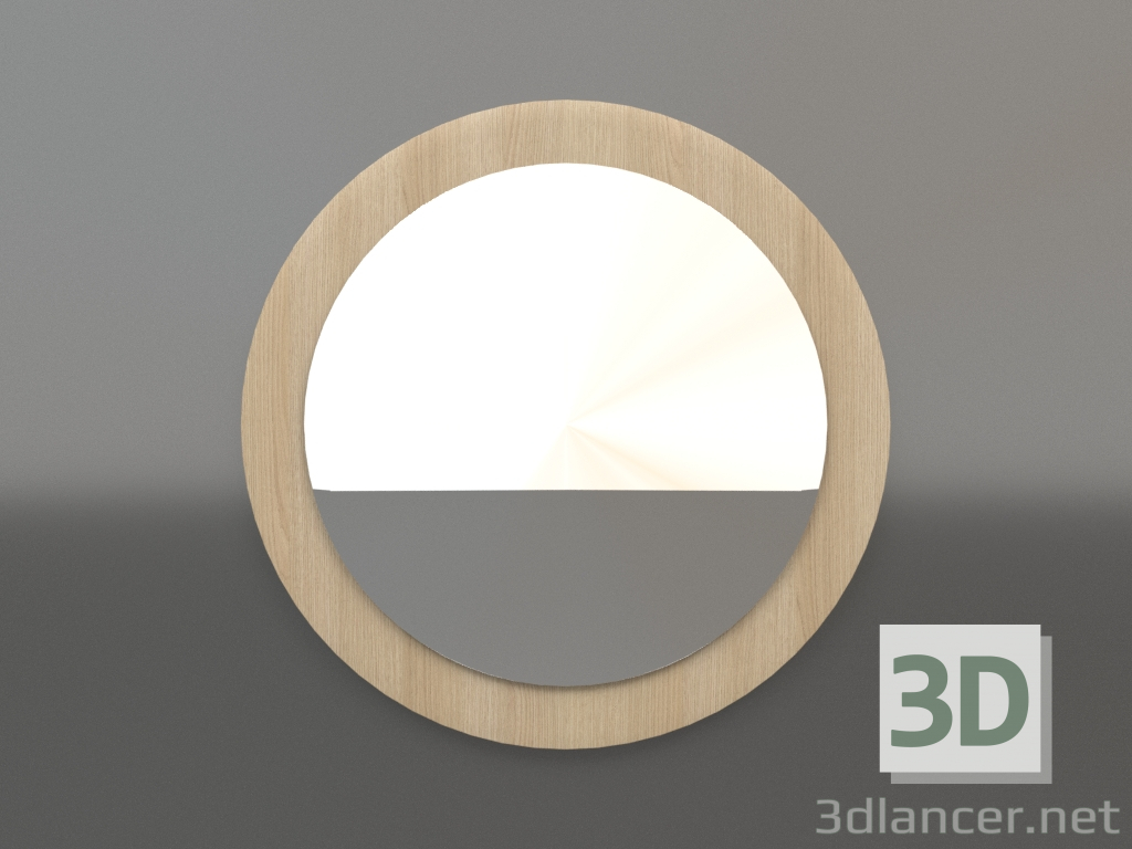 modello 3D Specchio ZL 25 (P=495, legno bianco) - anteprima