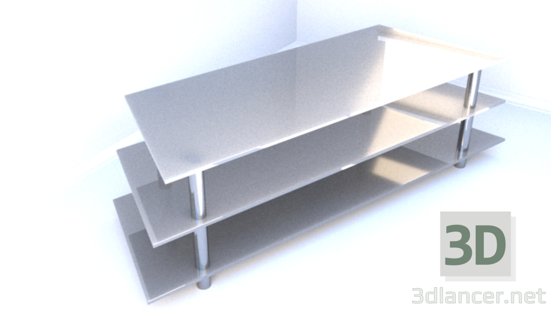 3d model TV table - preview