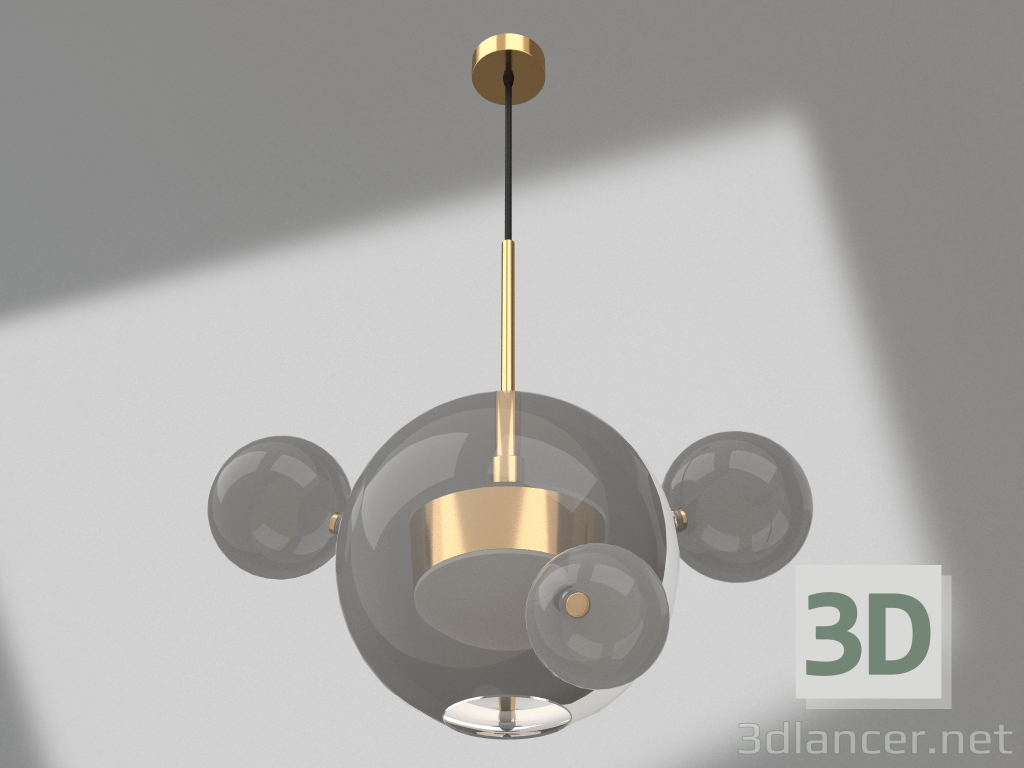 Modelo 3d Suspensão Galla transparente (cor da carroceria dourada) (07545-4.21) - preview