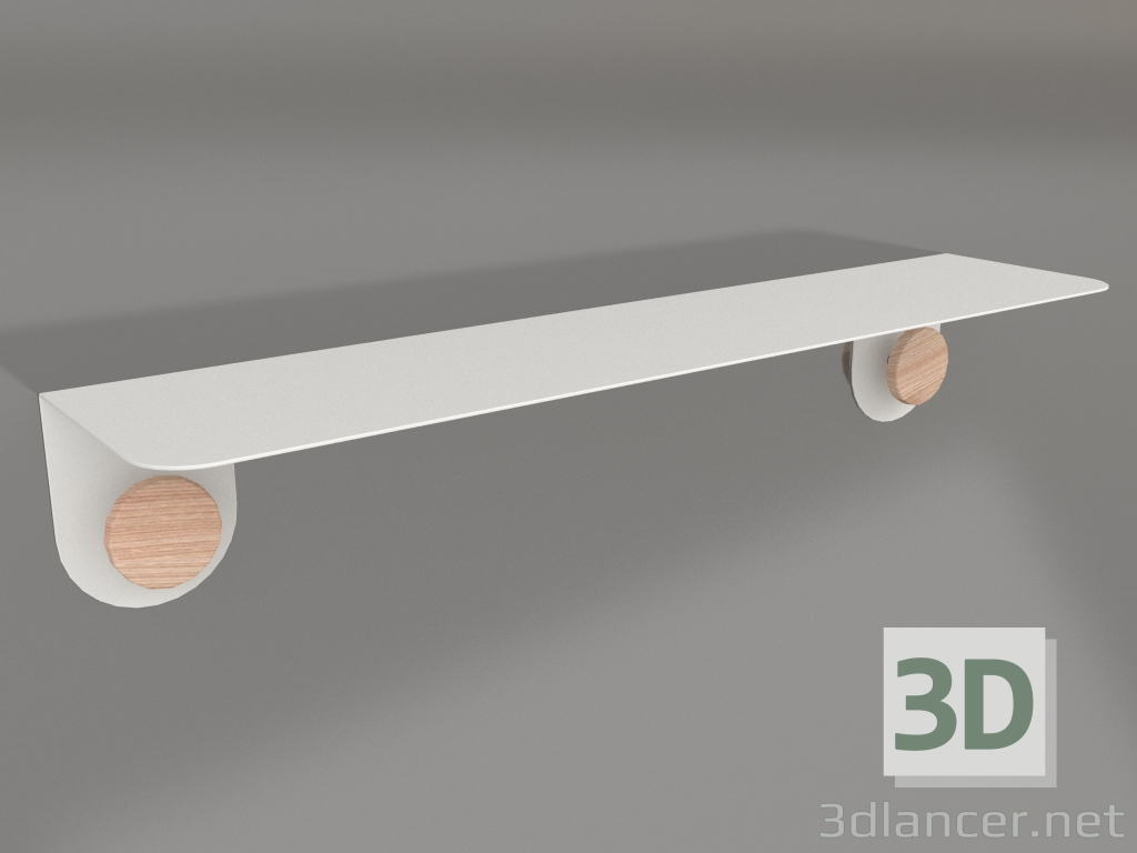 Modelo 3d Prateleira de parede Gancho 70 (Branco) - preview