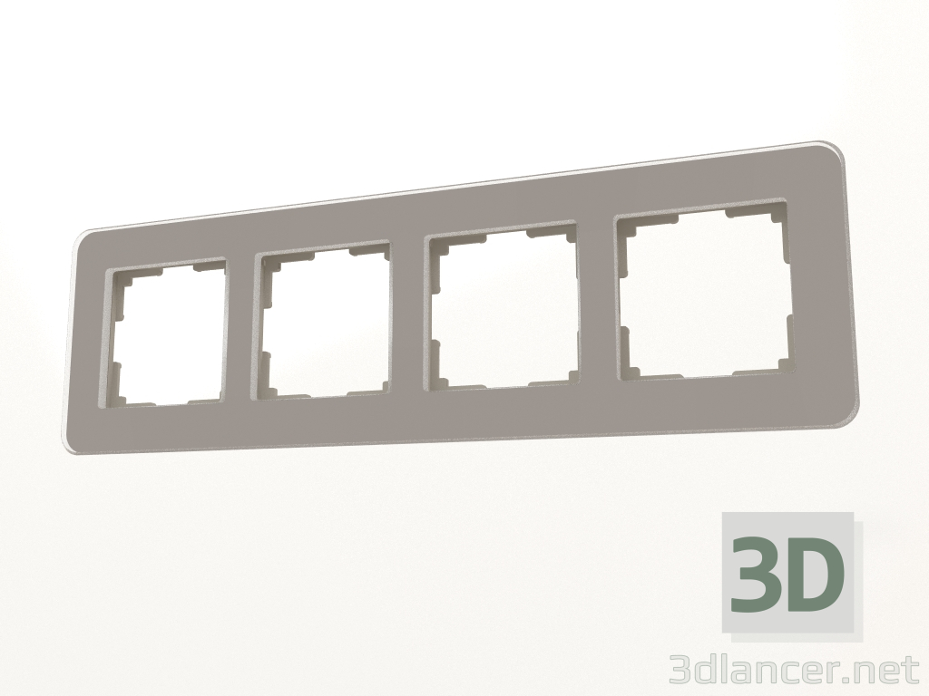 3D Modell Glasrahmen für 4 Pfosten Elite (smoky) - Vorschau