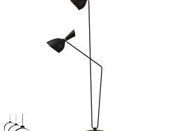 Lampadaire Inodesign La Antilla Noir 44.225