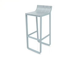 Stool with a low back (Blue gray)