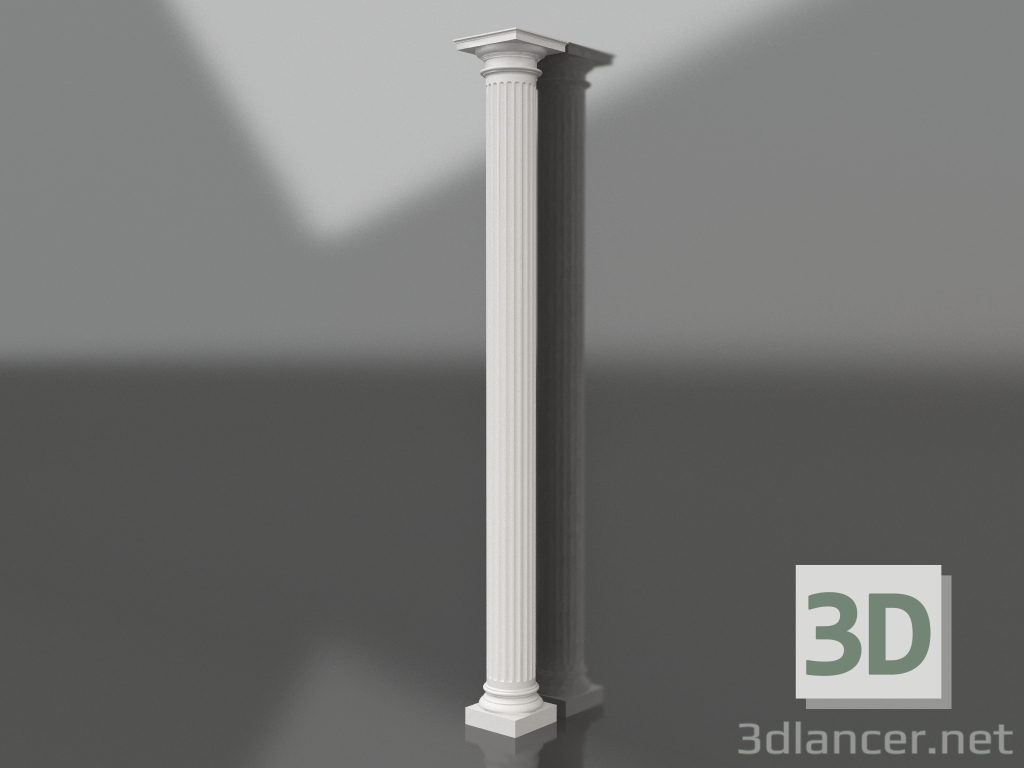 3d model Columna de yeso KK 018 (D=200mm, H=2730mm) - vista previa