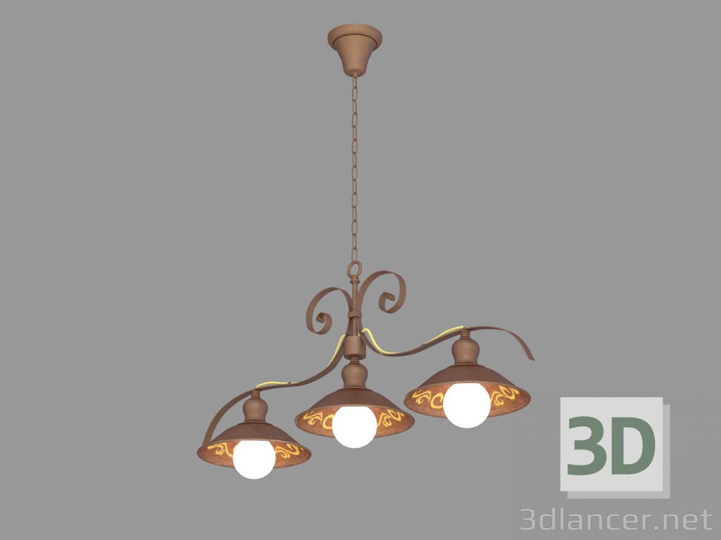 modello 3D Lampadario Magrib (1213-3P1) - anteprima