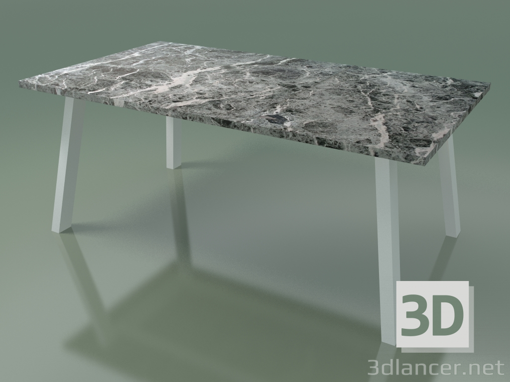 3D Modell Esstisch im Freien InOut (134, weiß lackiertes Aluminium, MAT-GP) - Vorschau