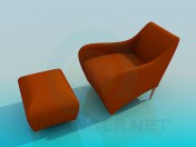 Chair with ottoman