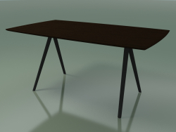 Seifenförmiger Tisch 5418 (H 74 - 90x160 cm, Beine 150 °, furniert L21 wenge, V44)