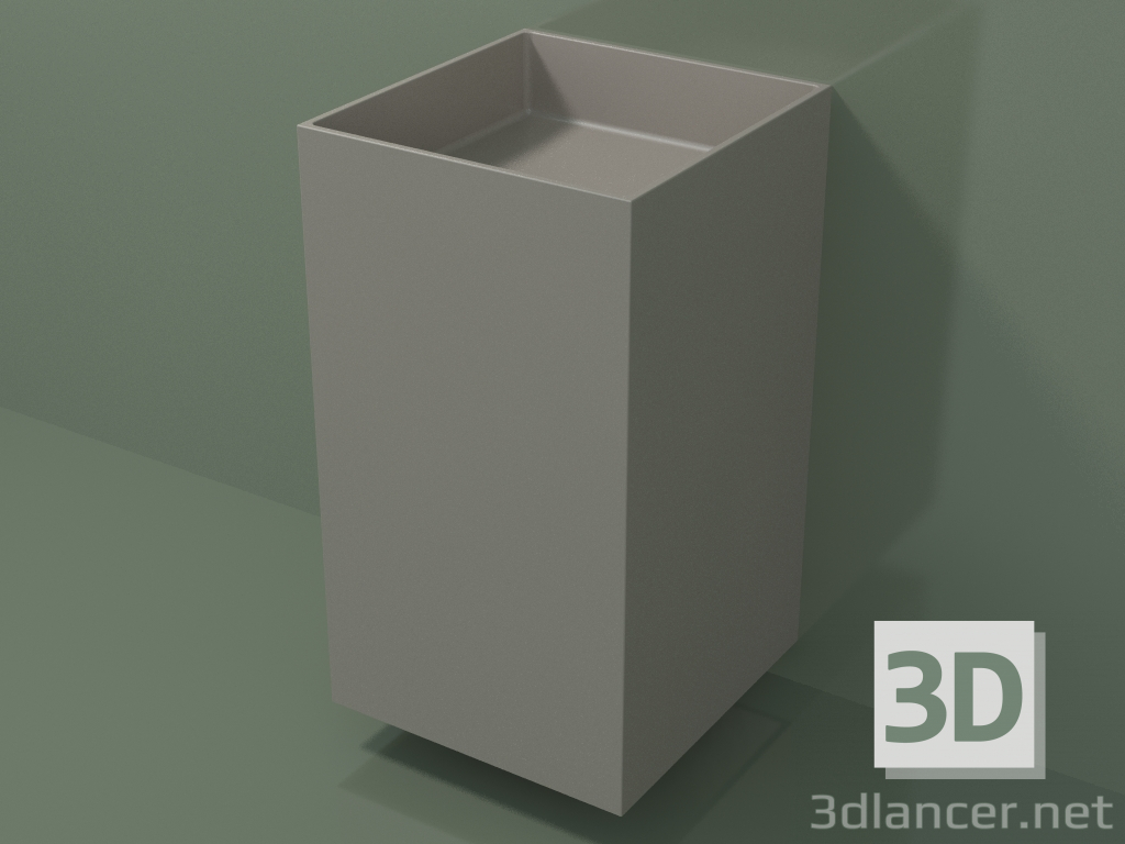 3d model Wall-mounted washbasin (03UN26302, Clay C37, L 48, P 50, H 85 cm) - preview