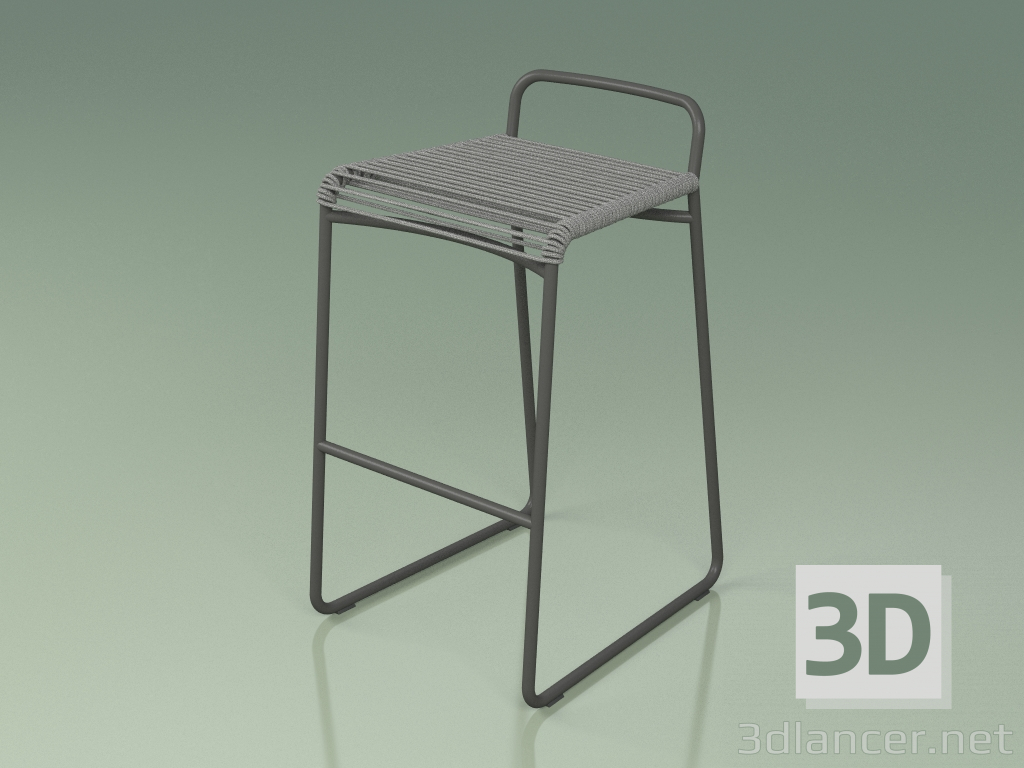 3d model Taburete de bar 750 (Metal Ahumado) - vista previa