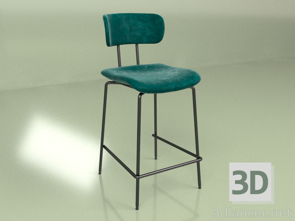 3D modeli Bar taburesi Soy ağacı (yeşil) - önizleme