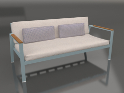 2-Sitzer-Sofa (Blaugrau)