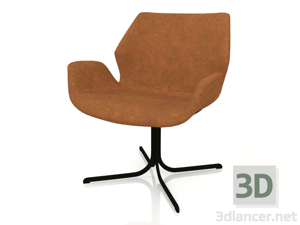 modello 3D Poltrona lounge Nikki All (marrone) - anteprima