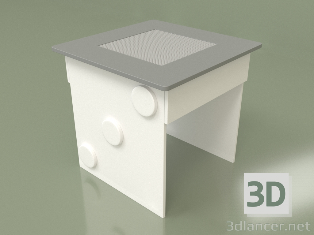 3d model Mesa de juego con parque infantil (gris) - vista previa