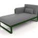 3d model Modular sofa, section 2 left, high back (Bottle green) - preview